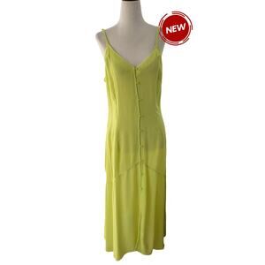 Cupshe Yellow Green Cover Up Midi Dress Women Size Medium NWT | 42-65